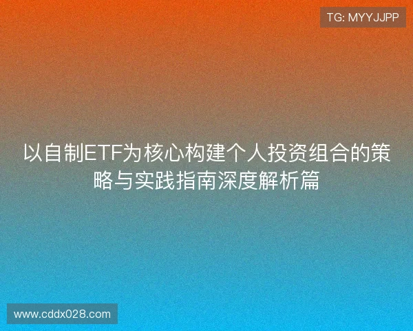 以自制ETF为核心构建个人投资组合的策略与实践指南深度解析篇